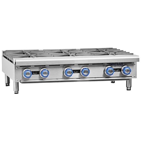 Range IHPA-2-12 12in Liquid Propane 2 Burner Hot Plate - 64000 BTU